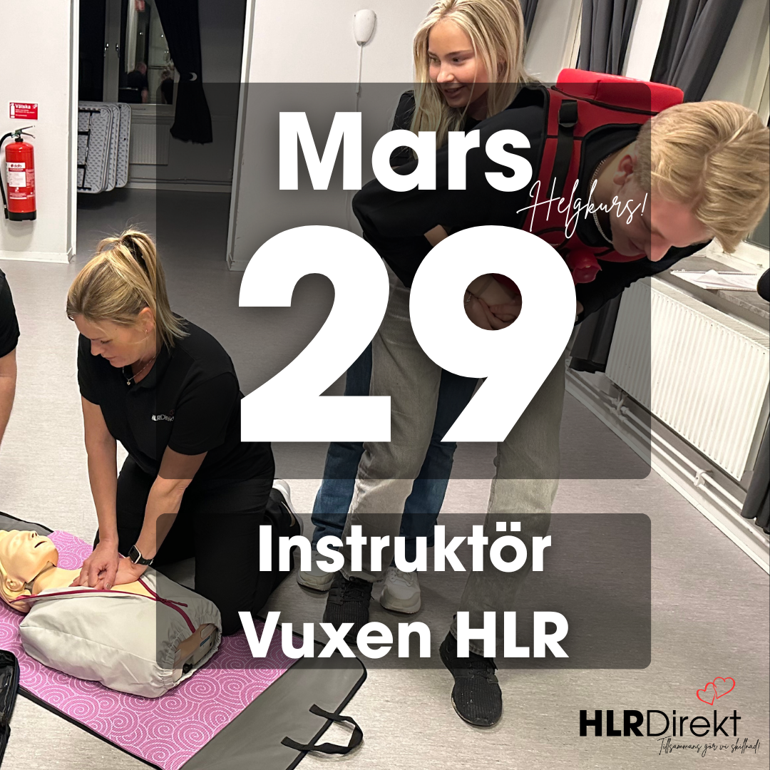 29 Mars - Instruktör Utbildning i Vuxen HLR