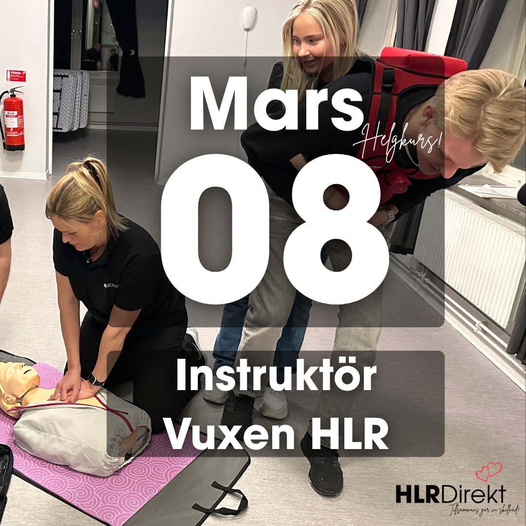 8 Mars - Instruktör Utbildning i Vuxen HLR