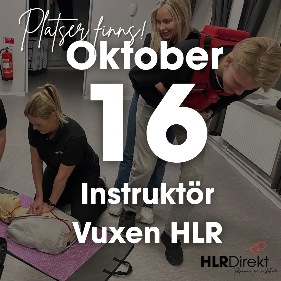 16 Oktober - Instruktör Utbildning i Vuxen HLR