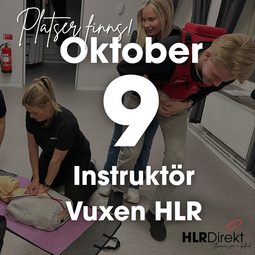 9 Oktober - Instruktör Utbildning i Vuxen HLR