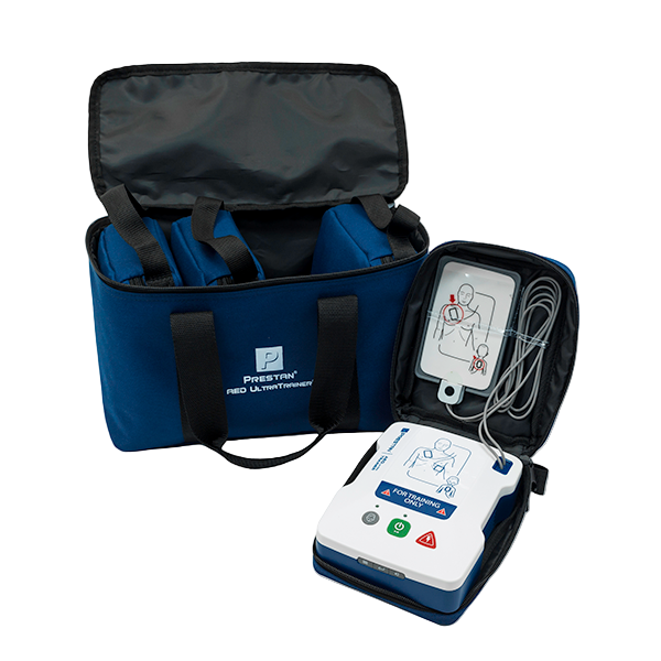 Prestan Övnings AED UltraTrainer, 4-pack, tvåspråkig inkl. väska