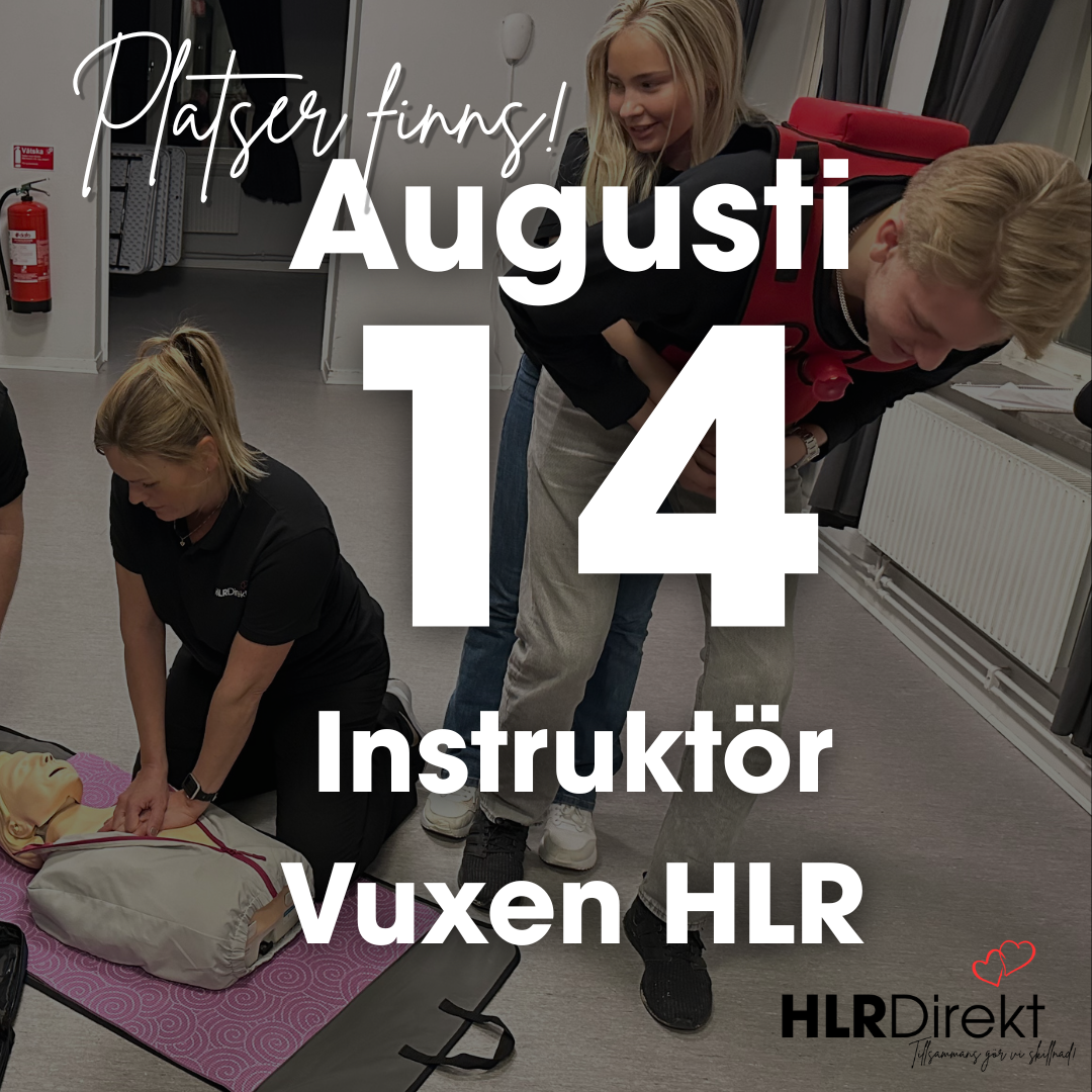 14 Augusti - Instruktör Utbildning i Vuxen HLR