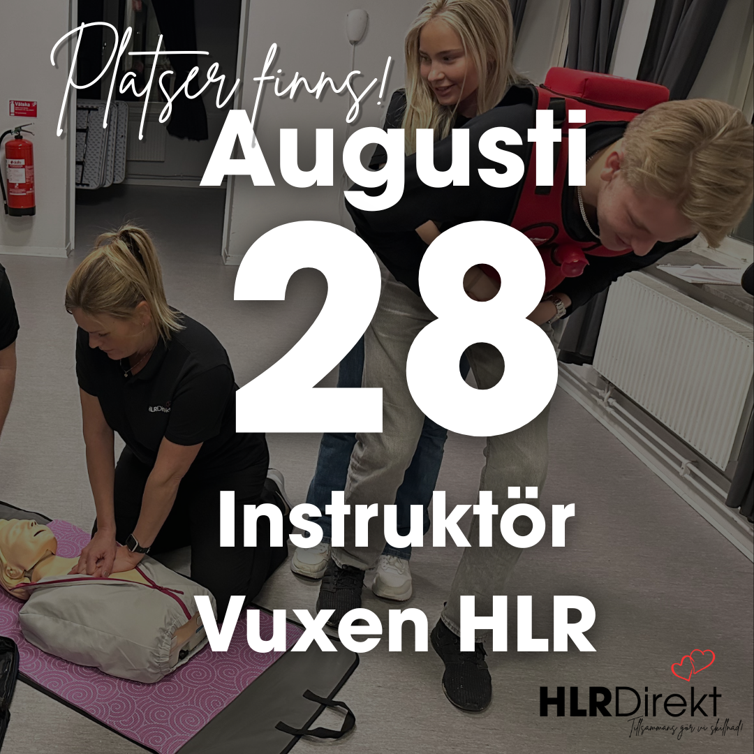 28 Augusti - Instruktör Utbildning i Vuxen HLR