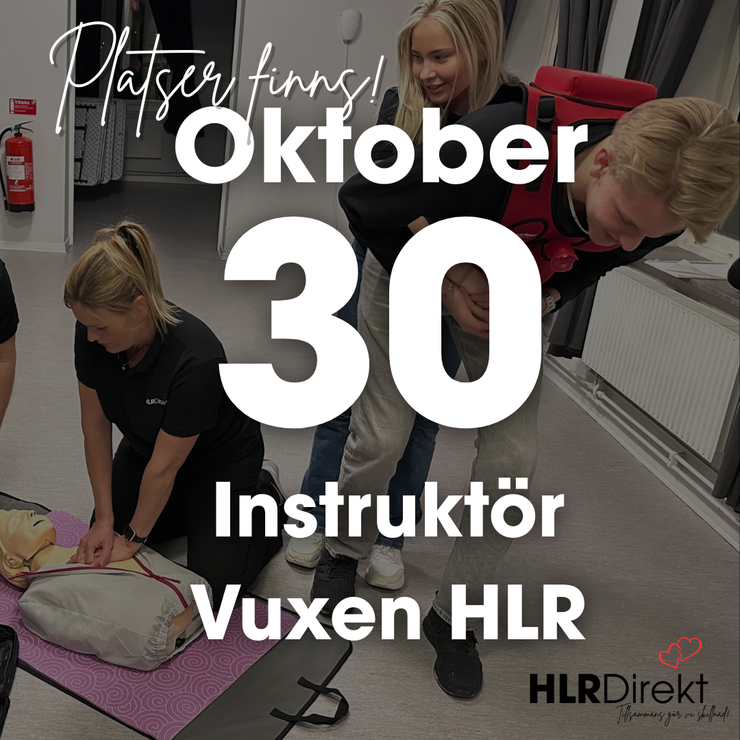 30 Oktober - Instruktör Utbildning i Vuxen HLR