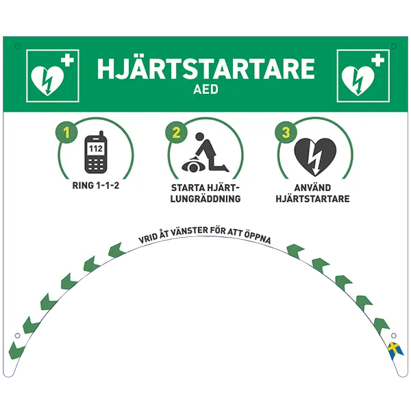 Rotaid Skylt till AED Skåp