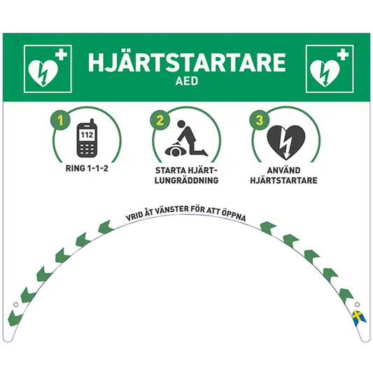 Rotaid Skylt till AED Skåp